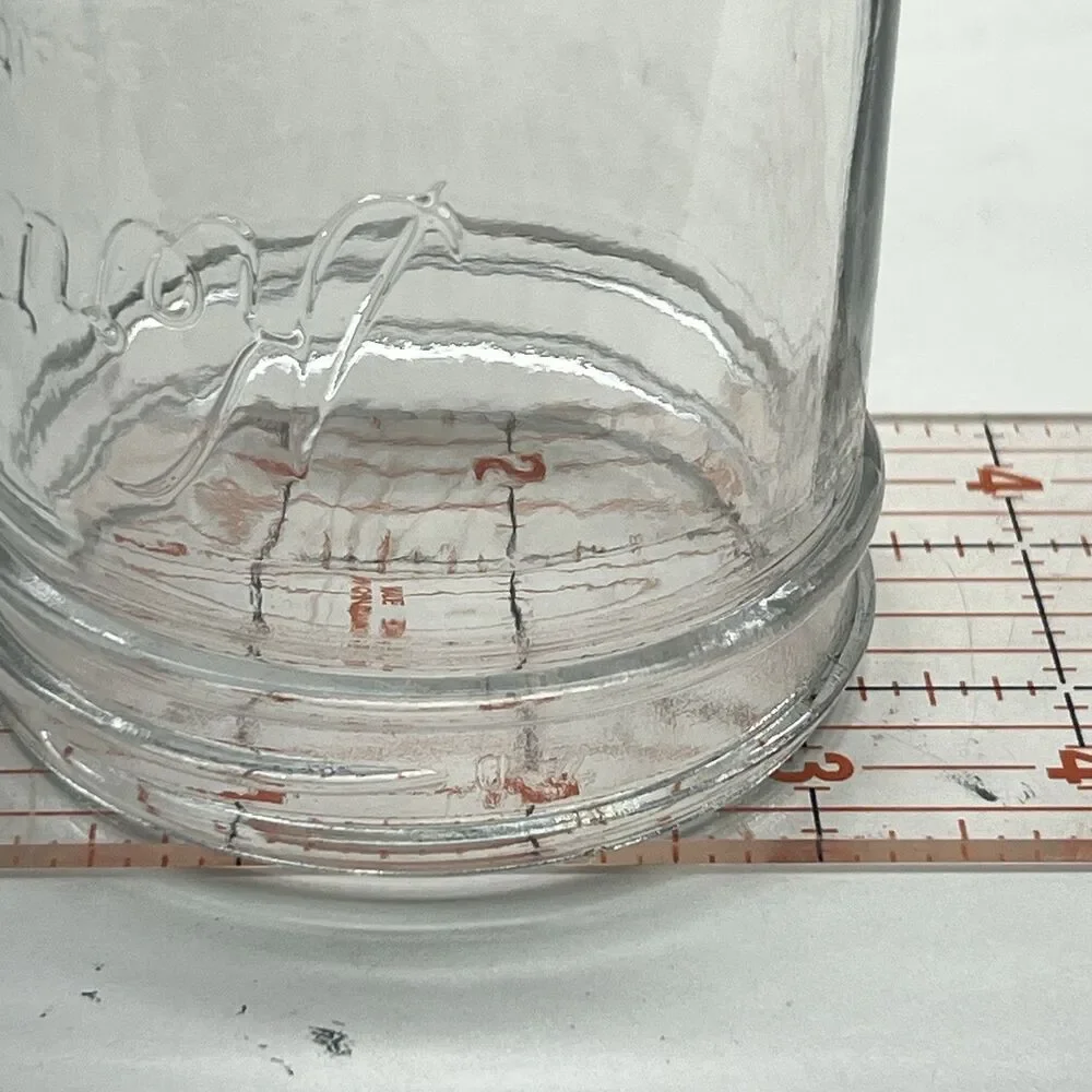 Vintage Kerr Wide Mouth Mason Pint Jars Set of 2-Clear Self Sealing for Canning
